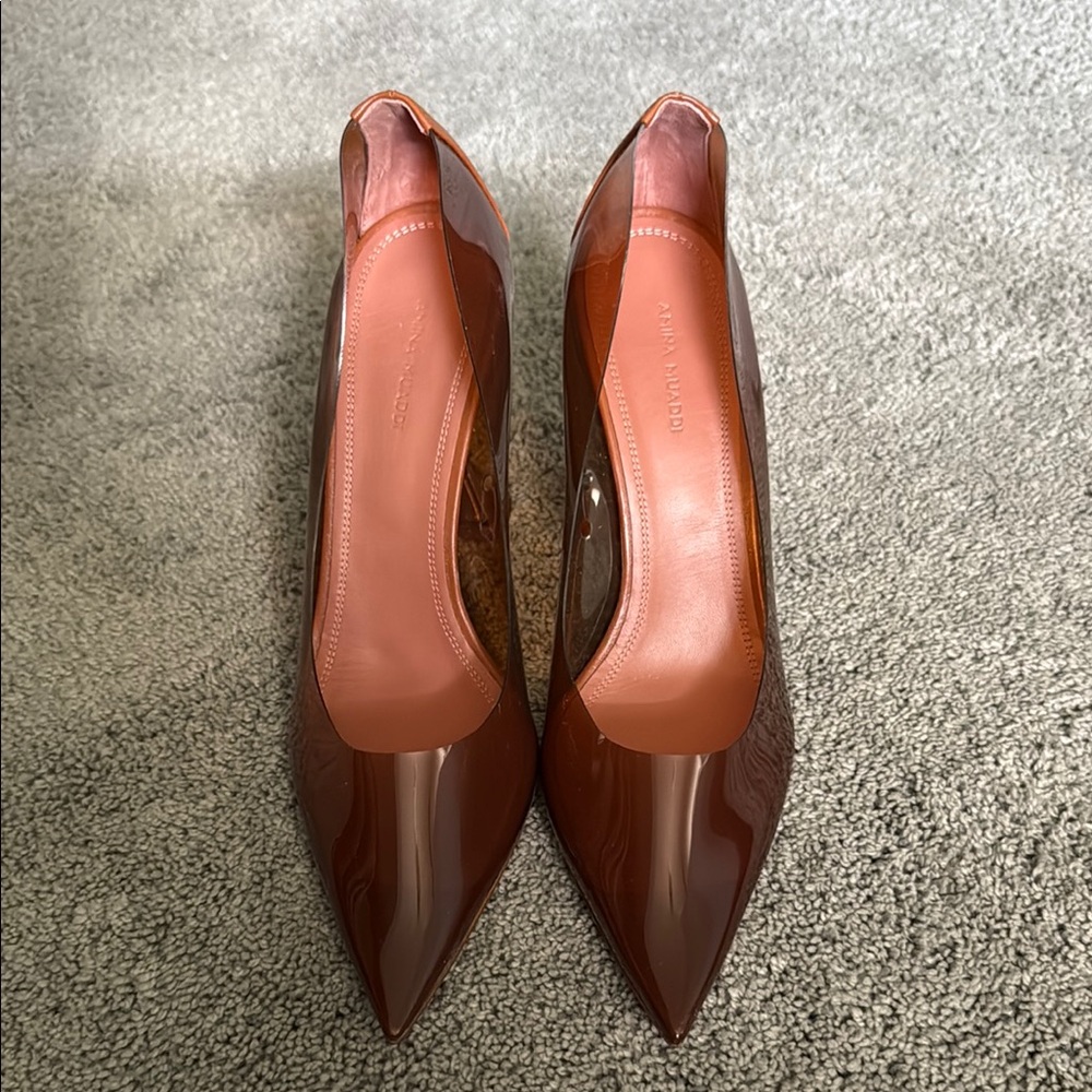 Amina Muaddi Ami Glass Heels - Picture 2 of 4